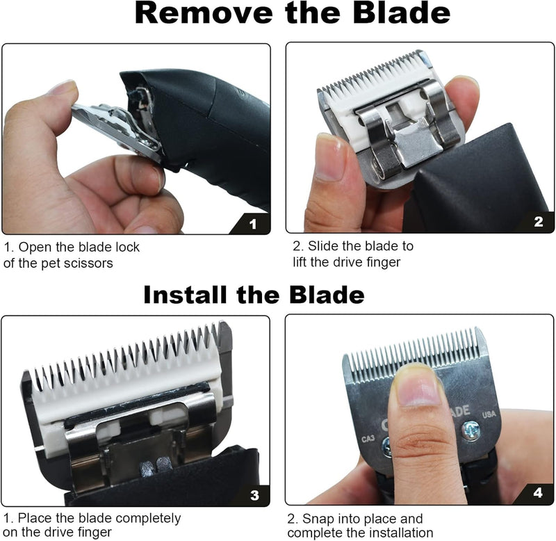 Dog Grooming Replacement Blades Compatible with Andis, Oster, and Wahl Clippers (10) 10