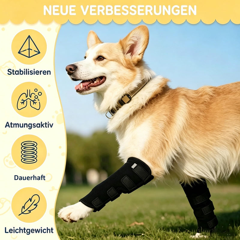 2 pieces of ankle bandage for dogs, lick protection dog bandage for front and hind legs, dog leg bandage for the treatment of wounds, injuries and sprains, supports healing, Gr√∂√ü