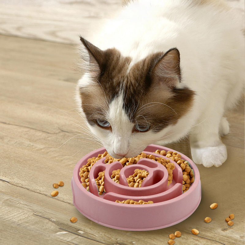 Slow Feeder Dog Bowls, Puzzle Dog Bowl with Anti-Slip, Slow Feeder & Non-Slip Design, Boredom and Anxiety Reducer, Suitable for All Breed Dogs and Cat Pink - PawsPlanet Australia