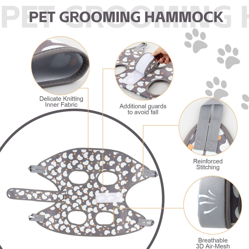 Dog Grooming Hammock Harness for Medium Dogs Nail Trimming, Dog Sling for Cutting Nails, Dog Hanging Holder Hanger for Clipping Nails with Nail Clippers, Nail File M for Medium Dogs 55LB - PawsPlanet Australia