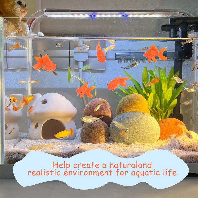 20Pcs Fake Goldfish Aquarium Fish Bowl Tank Artificial Floating Plastic Orange Decor Goldfish Plastic Floating Artificial Aquarium Fish Fake Fish Ornament Decorations for Aquarium Fish Tank - PawsPlanet Australia