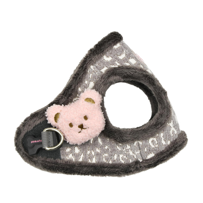 Pinkaholic New York Tailsy Vest Dog Harness Step-in Warm Winter Leopard Pattern for Small Dog, Grey, Large - PawsPlanet Australia