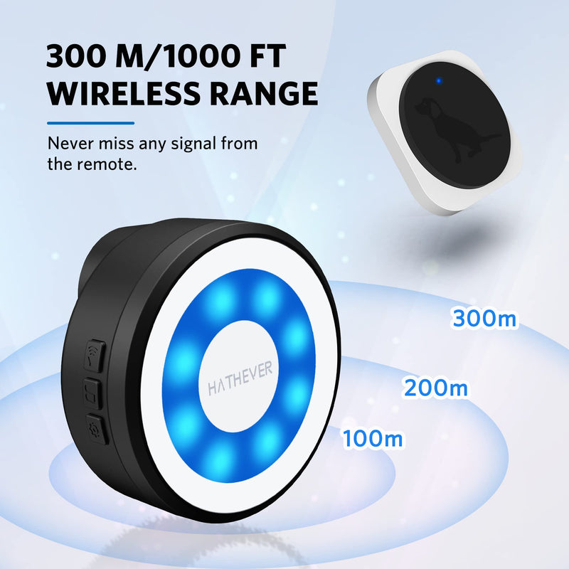 Dog Door Bell for Potty Training, Wireless Doggie Doorbell Operating at 1000 Feet with Chew Resistant IP65 Waterproof Touch Button, 4 Notification Modes 1 Receiver + 1 Button - PawsPlanet Australia