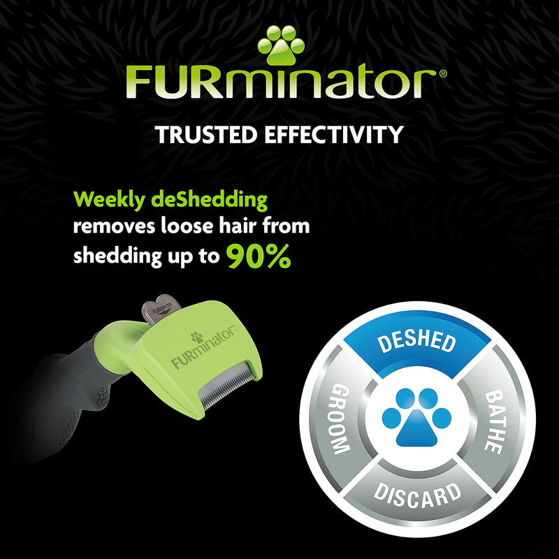 FURminator Undercoat deShedding Tool for Small Long Hair Dogs 4.5-9 kg zzzz-s Version 2.0 - PawsPlanet Australia