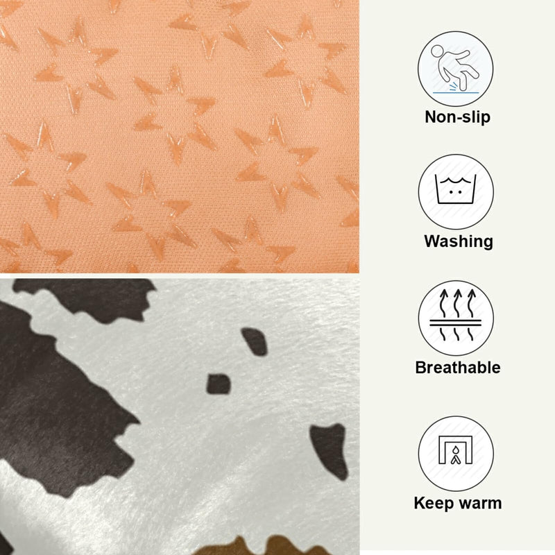 xigua Cow Print Pet Dog Bed, Soft Comfortable Pet Mat Anti-Slip Bottom Machine Washable Dog Crate Pad for Small Medium Large Dogs - PawsPlanet Australia