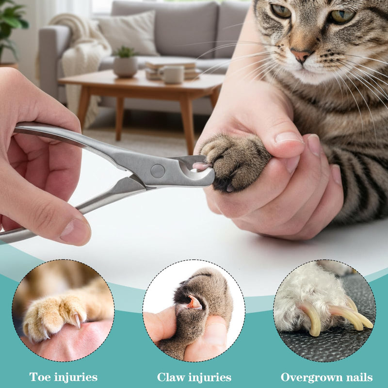 Lusofie Dog Nail Clippers - Heavy Duty Stainless Steel Cat Claw Clippers for Large, Medium, Small Dogs & Cats Nail Clipper for Dogs - PawsPlanet Australia
