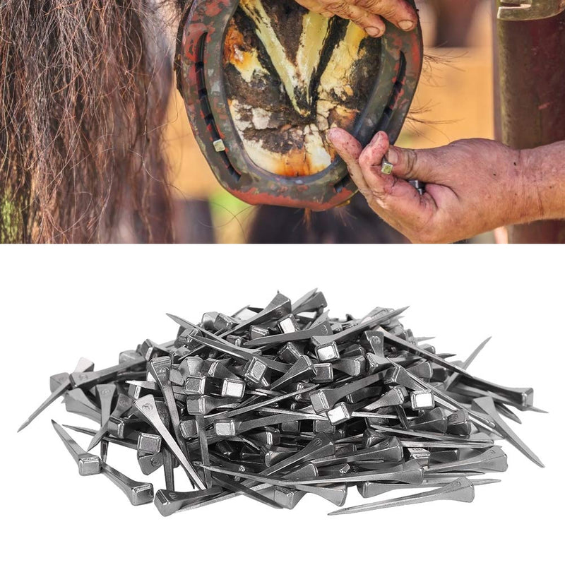 Jeanoko 250pcs Steel Horseshoe Nails Appropriate Rigidity E3 Equestrian Sport Equipment for Horse Steel Nails 1.7 in - PawsPlanet Australia