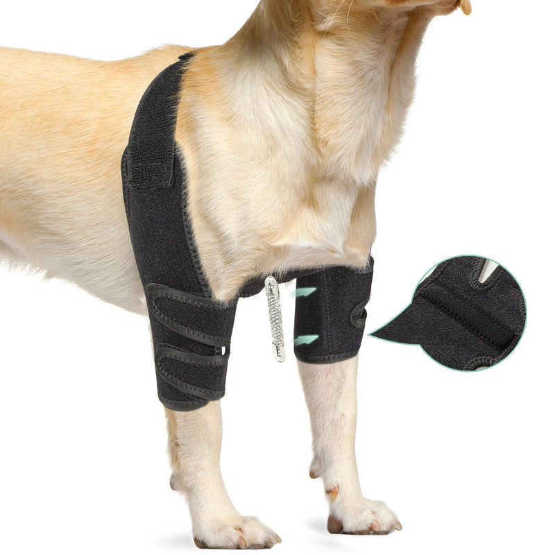 Dog Elbow Brace with Metal Splint,Hygroma Elbow Protector Pads for Dogs Shoulder Callus, Arthritis, Dysplasia, Dislocation, Pressure Sores, Support Front Leg Wrap(Both Left & Right) S