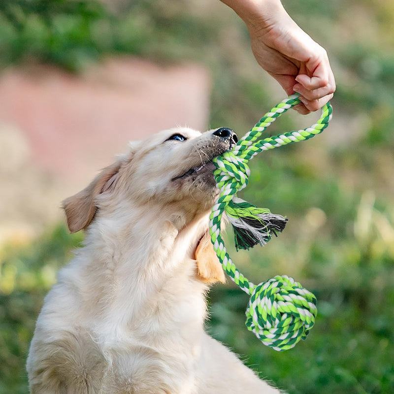 Large Dog Rope Toys for Aggressive Chewers, Dog Toys Set for Large and Medium Dogs, Tough Natural Cotton Puppy Chew Toy for Chewing, Tug Toy 9 Pack 9 Packs - PawsPlanet Australia