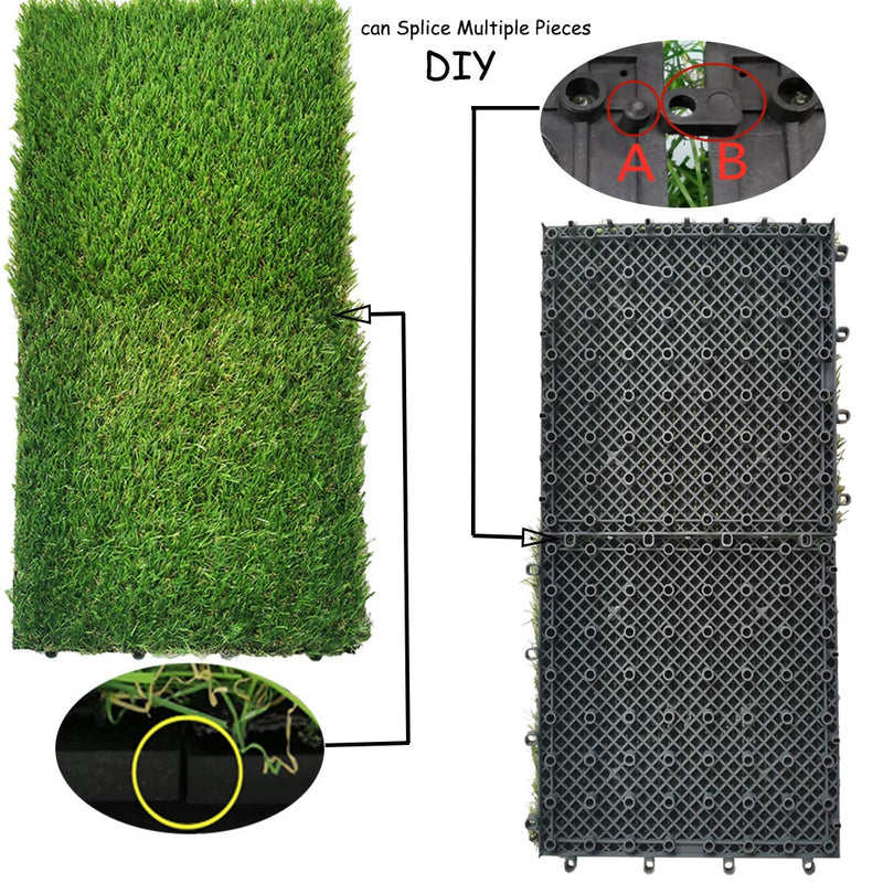 Hamiledyi Artificial Rabbit Grass Mat,Dog Grass Pee Pads,Artificial Turf Pet Grass Mat for Puppy Potty Bunny Chinchilla Guinea Pig TrainerFloor Plastic Mats Feet Pads Indoor Outdoor Fake Grass 2pcs