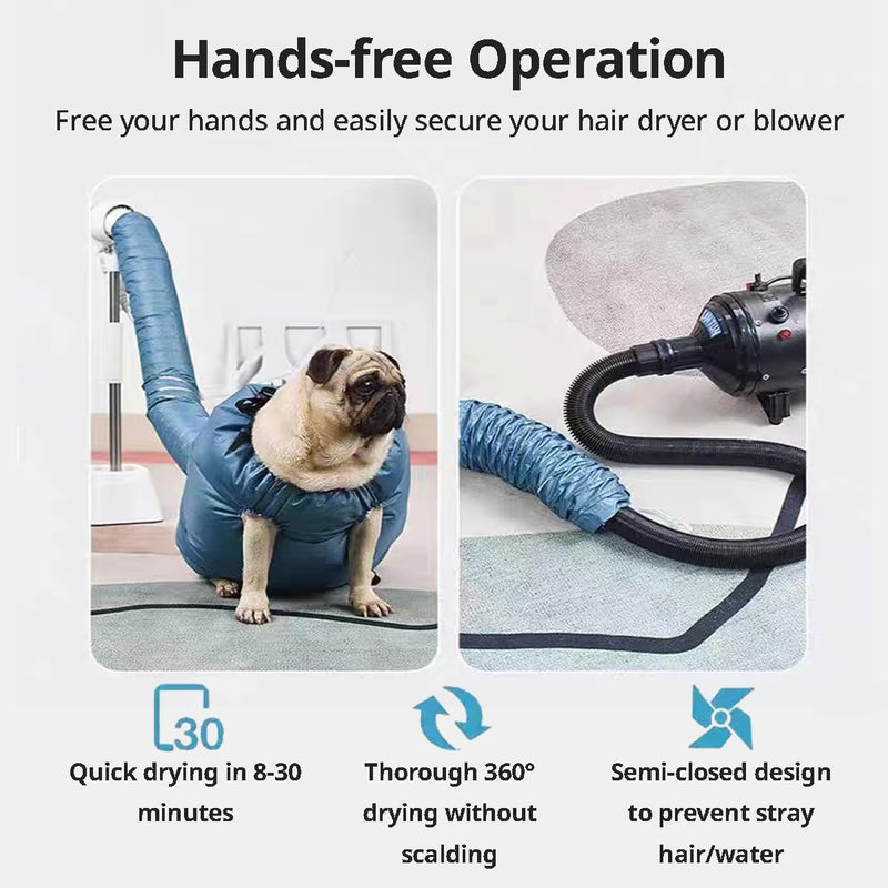 MANON ROSA Dog Drying Bag Hands Free Quick Drying Pet Grooming Tool for Small Medium Large Puff Fluff Dogs & Cats, 360 Degree Shower Bath Hair Dryer Suit (X-Large) X-Large - PawsPlanet Australia