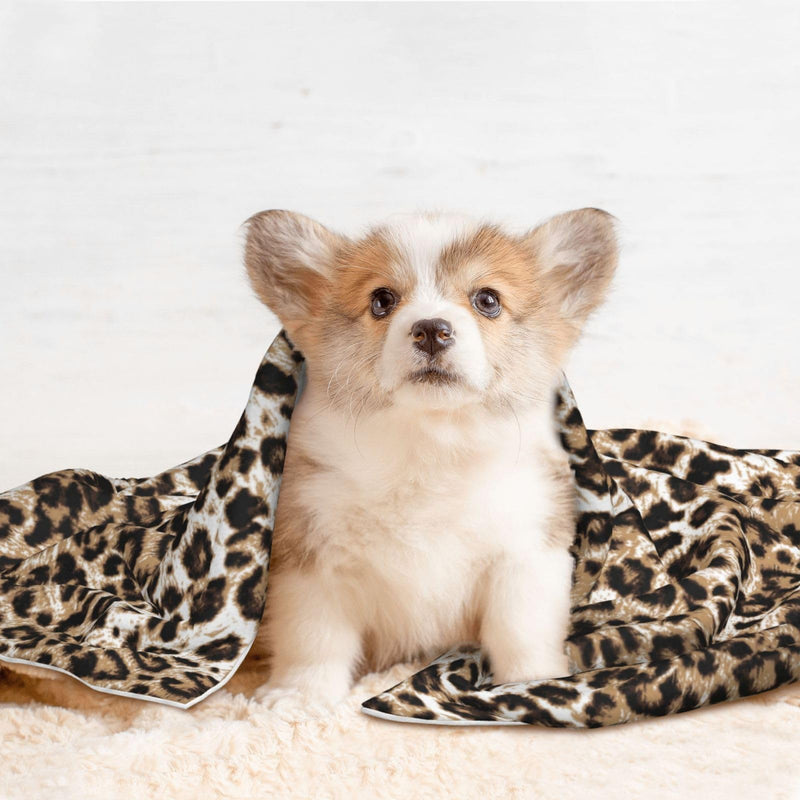 Pet Blanket,Warming Ultra Soft Warming Mat for Indoor Pet Beds & Furniture Reversible Blanket Machine Washable 27.6 * 19.7Inch,Leopard Print Leopard Print - PawsPlanet Australia