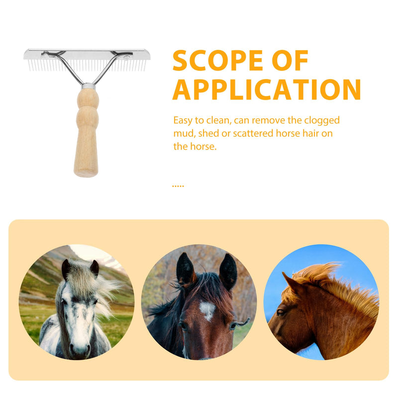 balacoo 2Pcs Horse Nail Rake Comb - Pet Horse Hair Comb, Horse Brush Steel Comb for Hair, Pet Mane Pulling Tool, Pet Horse Hair Brush, Mane Brush Dog Deshedding Brush - PawsPlanet Australia