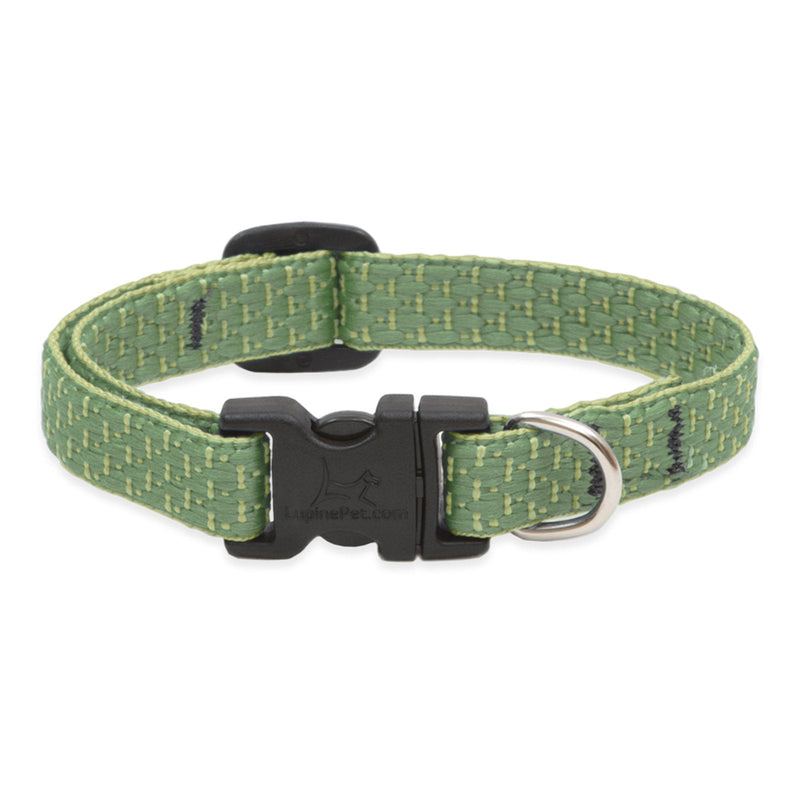 Eco by Lupine 1/2-Inch Recycled Fiber Collar, Adjustable for 8 to 12-Inch Small Dogs, Moss - PawsPlanet Australia