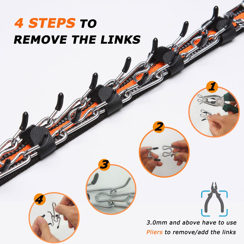 Prong Collar for Dogs, Reflective Covered Dog Spike Pinch Collar, Adjustable Dog Training Collar with Quick Release Buckle for Small Medium Large Dogs (L Size) Large/3.5mm/21.7in/Neck 16-20inch - PawsPlanet Australia