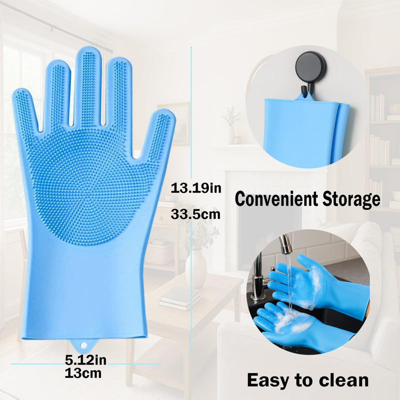 pte Grooming Gloves: Bite-Resistant Pet Bathing Glove with Anti-Slip Particles, Wet and Dry use, Safe for All Ages. Great as Dog Brush Glove and Cat Gloves for Grooming - PawsPlanet Australia