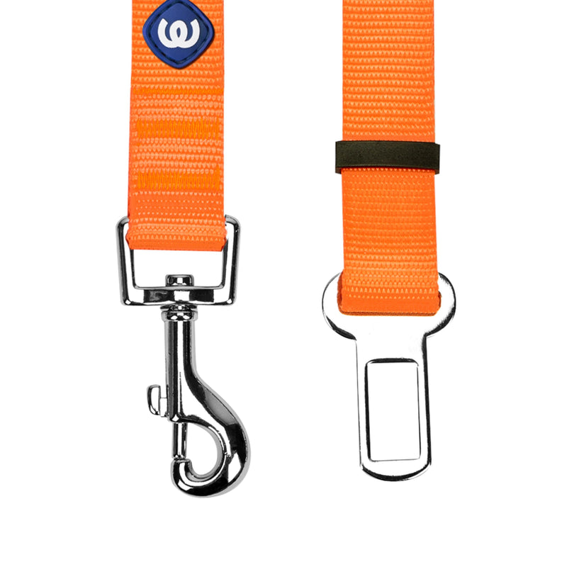 Blueberry Pet Dog Leash Puppy Essentials Seat Belt Tether for Dogs Cats, Florence Orange, Heavy Duty Dog Leashes for Large Dogs - Safety for Pet Parents, Road Trip Enthusiasts, 2"x27.5" 16.5-25.5 Inch (Pack of 1) - PawsPlanet Australia