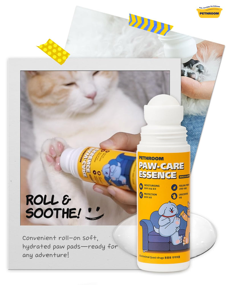 [PETHROOM] Roll-on Paw Balm for Cats & Dogs | Lick-Safe, Super Moisturizing Paw Protector | Soothing Protection from Hot Pavement | Easy to Apply | Quick Drying, Non-Sticky, Non-Staining 2.87 fl.oz. - PawsPlanet Australia
