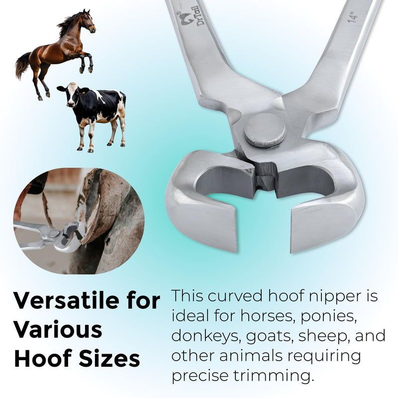 14" Hoof Nipper, Carbon Steel & Chrome Vanadium Farrier Tool for Horses – Durable, Sharp & Rust-Resistant 14"Hoof Nipper