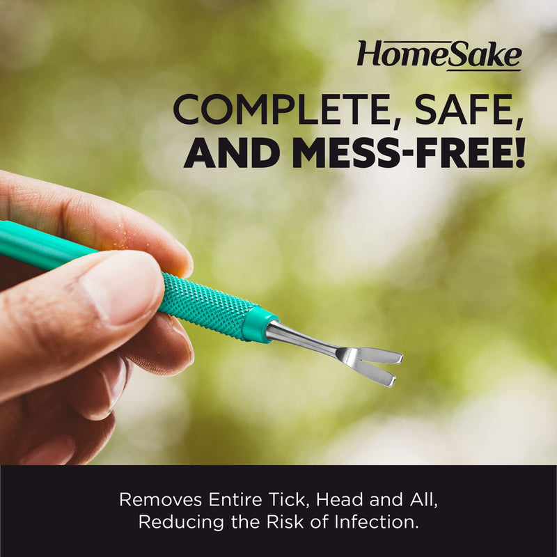 Tick Remover Tool and Tweezer Set for Humans - Pets, Stainless Steel Cat and Dog Tick Removal Kit with Storage Pouch, Safe Tic Control Puller for Complete Removal of Big and Small Ticks 1 Pack - PawsPlanet Australia