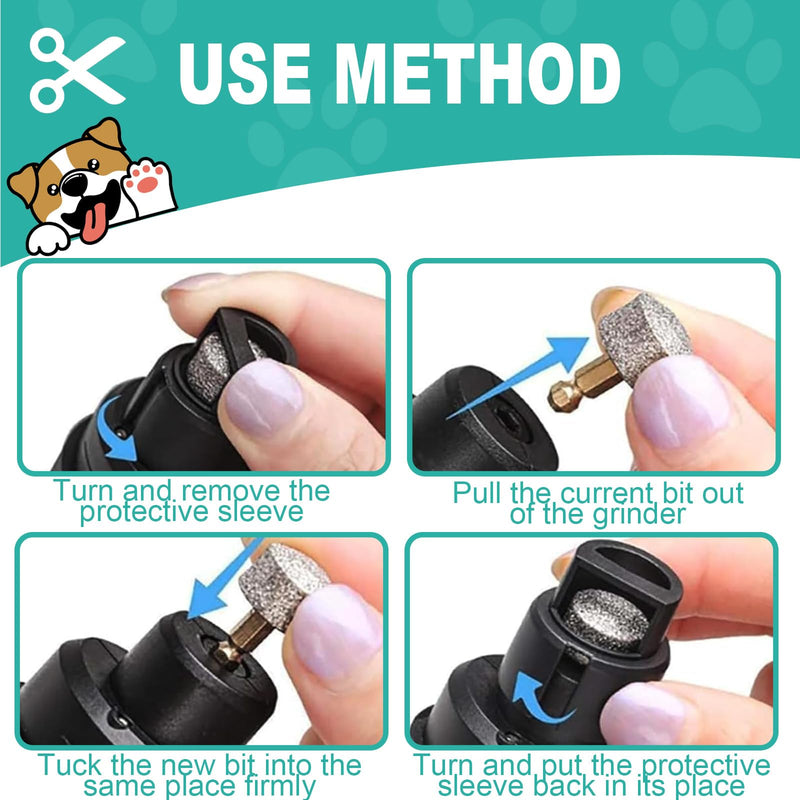 Electric Dog Nail Grinders Silent Groom, Quiet Bass Dog Claw Grinder Pro