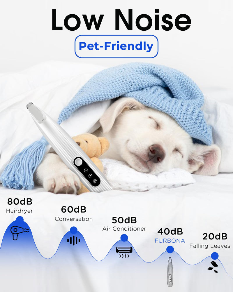 Upgraded Dog Paw Trimmer with LED Light, 9 mm Mini Blade (0.35 inches), Smart Display, Type-C Rechargeable Pet Clippers for Small Dogs Cats Trimming Paws, Eyes, Ears, Face, and Rump - PawsPlanet Australia