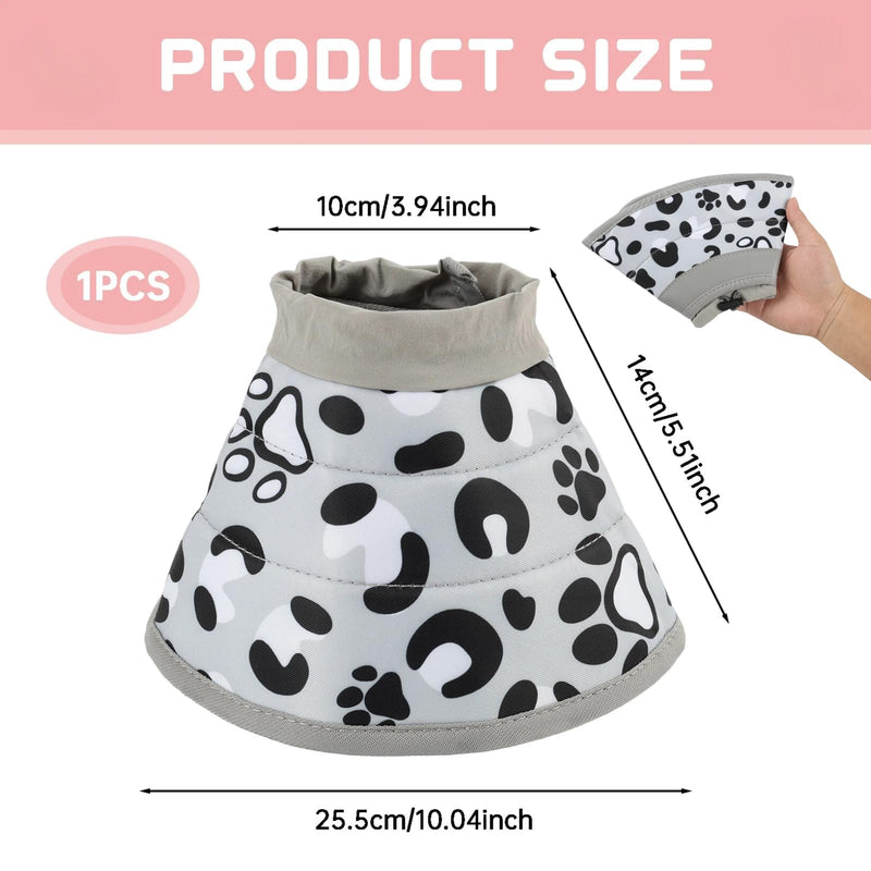 Soft Cat Neck Brace, Adjustable Cat Collar, for Post-Surgery and Injury Use, Breathable and Comfortable, Prevents Wound Licking, for Nail Trimming & Bathing, Size M, Grey
