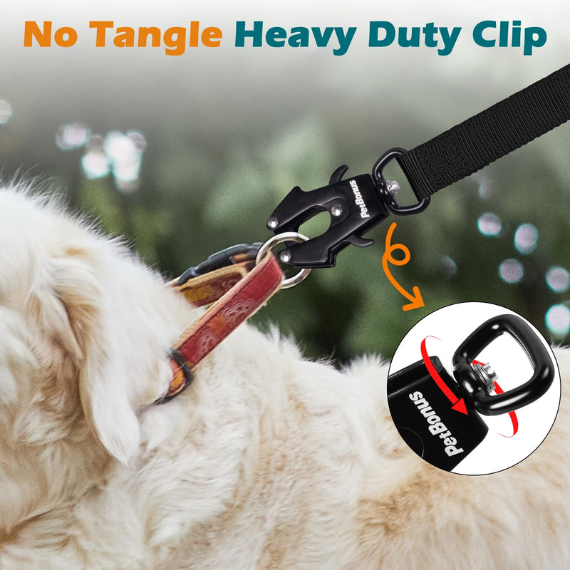 PetBonus 2 Pcs Frog Clip Dog Leash Clasp, 360 Degree Swivel Quick Release Metal Carabiner, Heavy Duty Safety Lead Connector for Linking Pet Collar Dog Harness - PawsPlanet Australia