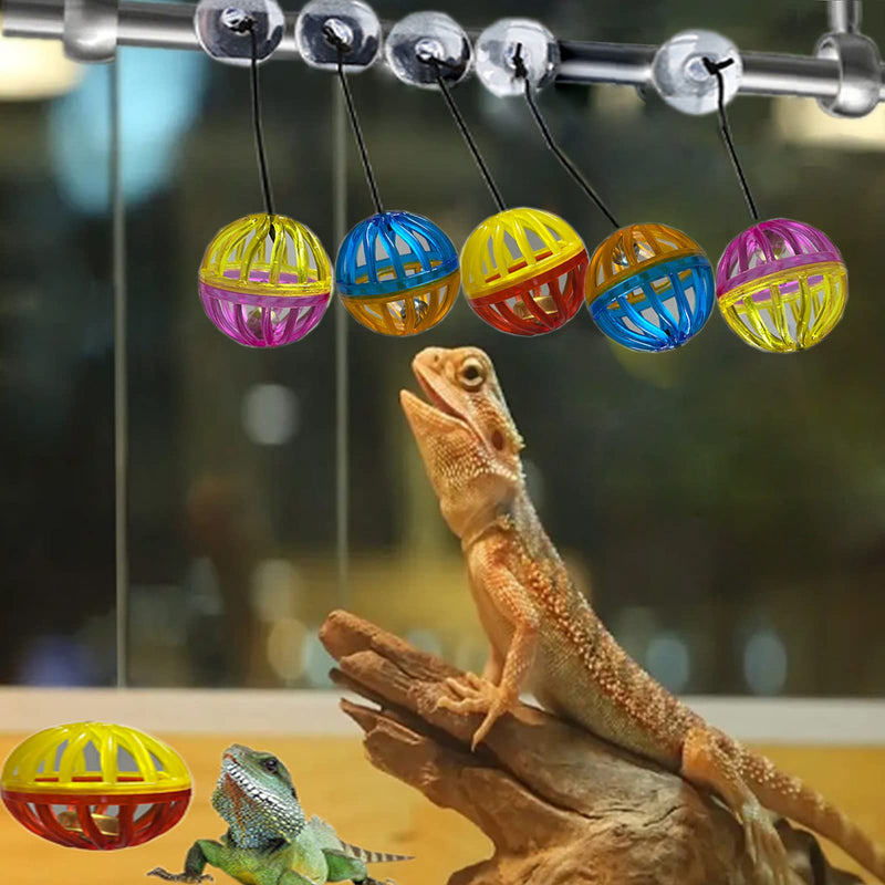 6 Pack Bearded Dragon Toys, Accessories, Balls Bell,Fit for Lizard Small Reptile Habitat Terrarium Tank - PawsPlanet Australia
