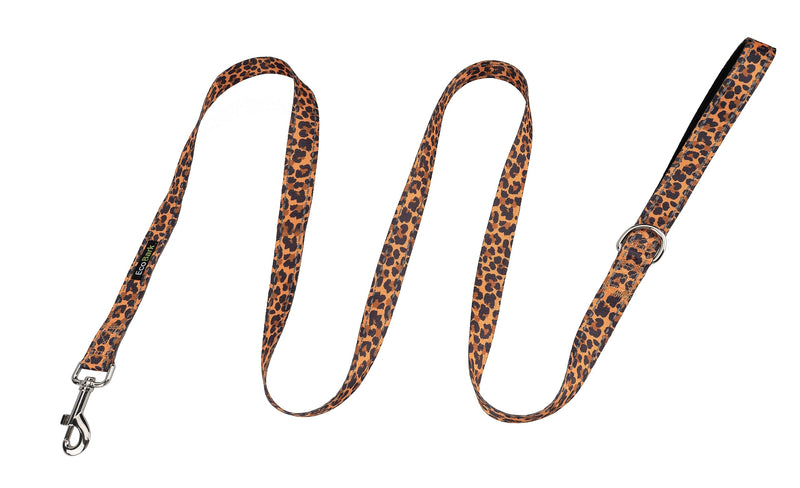 EcoBark Dog Leash - Soft & Reflective Comfort Leash with Padded Handle - Safe, Strong. & Durable for Small, Medium or Large Dogs (Cheetah) 6 ft x 1 in - Standard Width Cheetah - PawsPlanet Australia