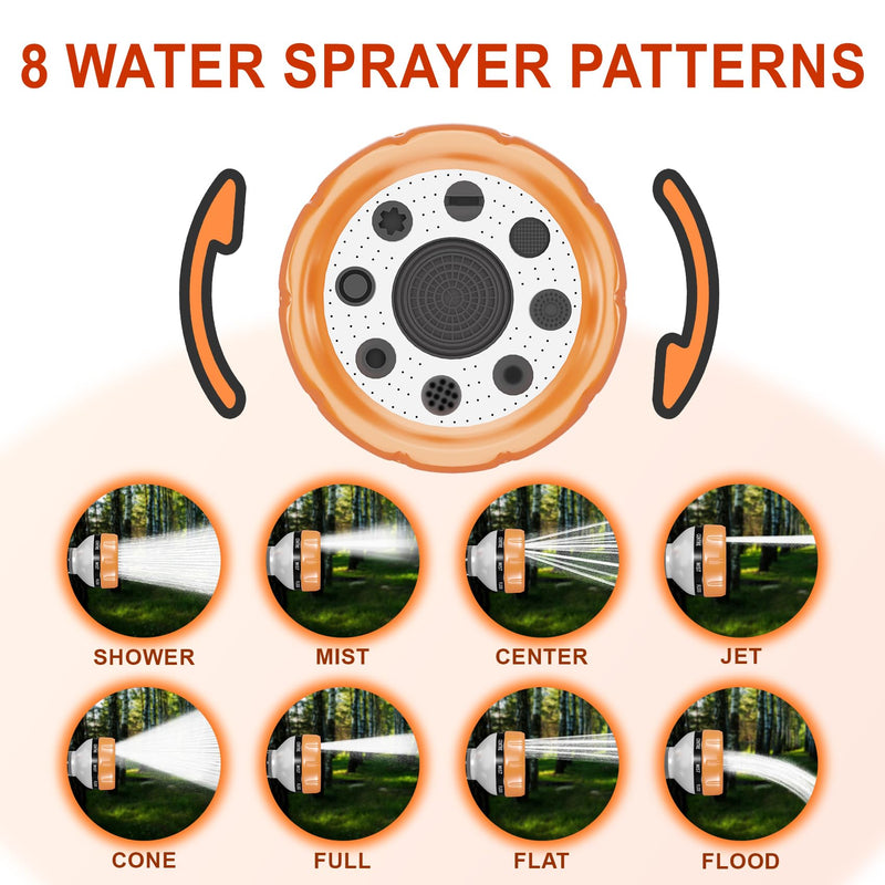 Dog Shower Attachment,Upgrade 8-in-1 Mode Dog Washing Hose Attachment with 3.5oz 100cc Soap Dispenser, Replacement Hose Adapter for Pet Washing Irrigated Lawn Patio Car Cleaning - PawsPlanet Australia