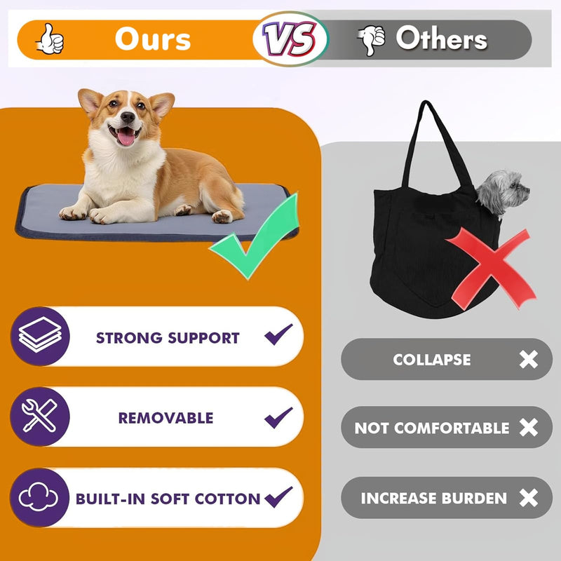 Dog Purse Carrier for Small Dogs with Pocket,Dog Carriers Soft Sided,Pet Carrier Purse for Puppy and Cats Up to16 lbs,Dogs and Puppies Tote Bag Carrier,Collapsible Travel Puppy Carrier Black Medium(2-9LBS) - PawsPlanet Australia