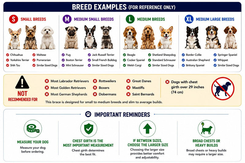 Dog Rear Knee Brace for Small & Medium Breeds, Adjustable Hind Leg Support for ACL/CCL Injury Recovery, Joint Stability, Ligament Protection & Injury Prevention (S) Small (S)