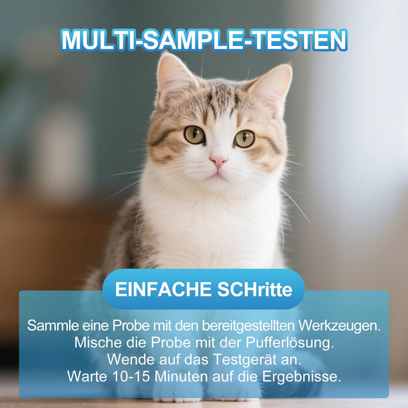 2 x Feline Calicivirus FCV Ag + Feline Herpesvirus FHV Ag Pets Veterinarian Health Cat Pet Quick Test Home Test Against Cat Sniffs with Diarrhea Kit