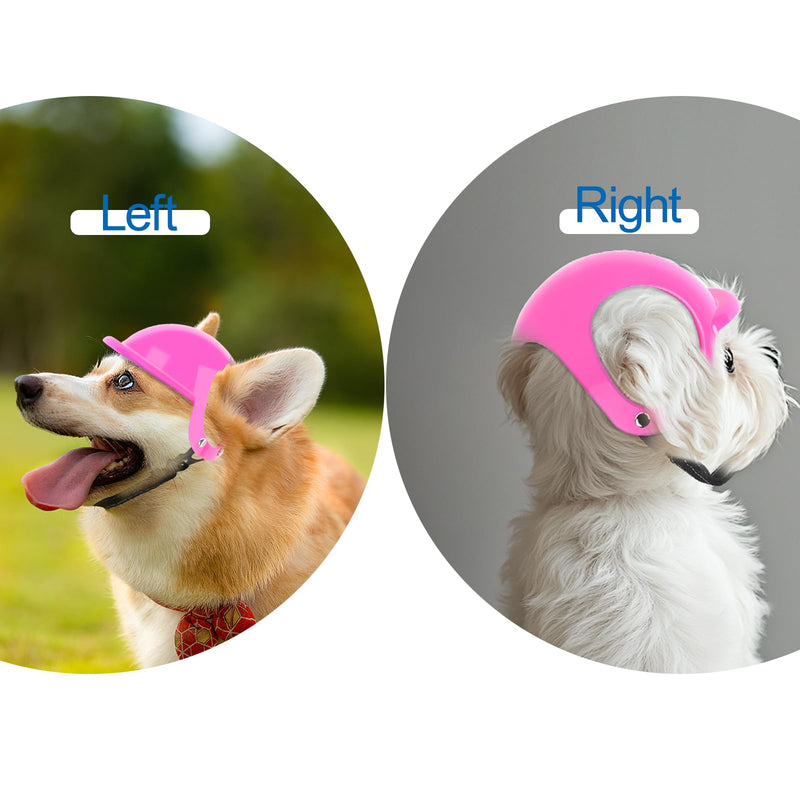 Petmolico Safety Helmets for Dogs,Dog Helmet with Ear Holes & Adjustable Strap,Comfortable & Protective Helmet for Small Breed or Other Animals for Outdoor Driving/Riding/Hiking/Biking(Small,Pink) Pink - PawsPlanet Australia