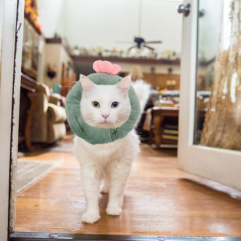 Tofficu Cat Neck Brace, Soft Breathable Recovery Collar, Protective Collar for Wound Healing for Small Pets
