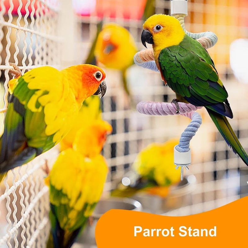 3 PCS of Bird perches Gradient Ropes, Used as Climbing Ropes for Parrot Cages, Rope Perch with Double Bird cage Swing Toy- Swing - PawsPlanet Australia