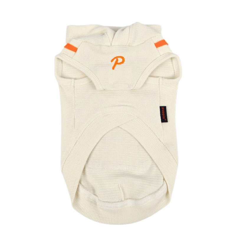 Puppia Lessie Dog Shirt Hooded Trendy Fashionable Cute Dog Apparel for Small and Medium Dogs, Ivory, Medium Ivory_Lessie - PawsPlanet Australia