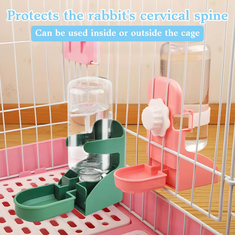 kathson Rabbit Water Dispenser for Cage 17 Oz Hanging Guinea Pig Water Bottle No Drip Gravity Automatic Bunny Water Bottle No Leak Small Animal Water Bottle for Chinchilla Ferret Hamster（Pink） Pink - PawsPlanet Australia