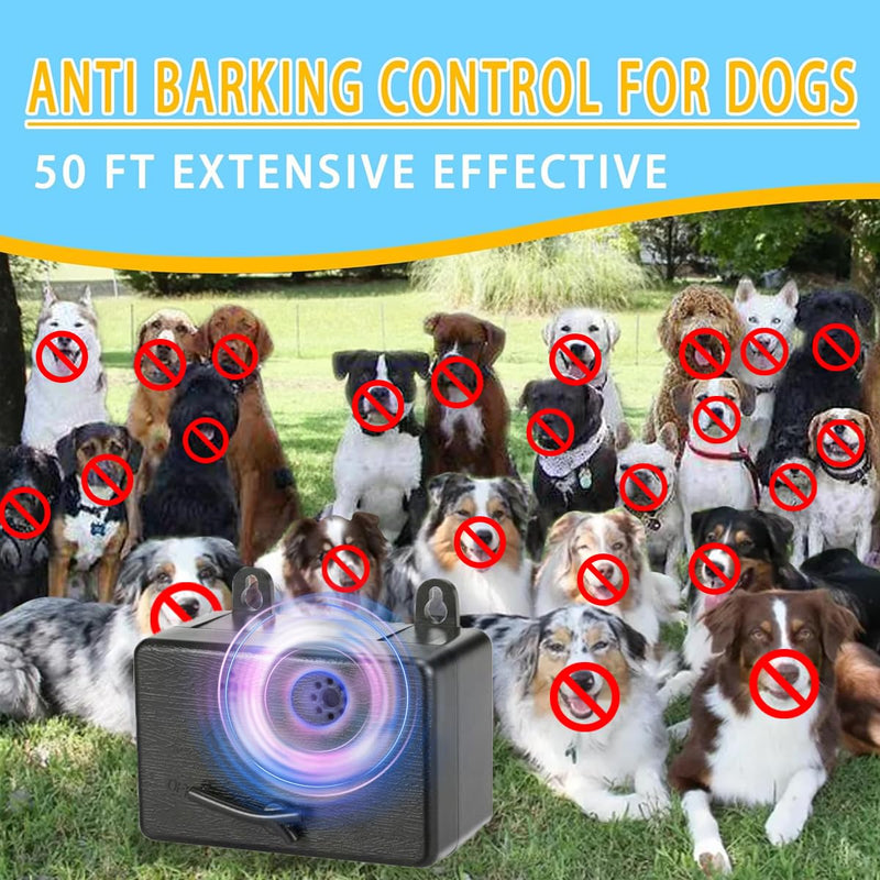 Ultrasonic Dog STOP Bark Silencer Anti Barking Device Dog Barking Deterrent Bark Box Indoor Outdoor Neighbors 50 Ft 3 Modes Dog Barking Behavior Training Safe Silencer Dog Barking Control Device - PawsPlanet Australia
