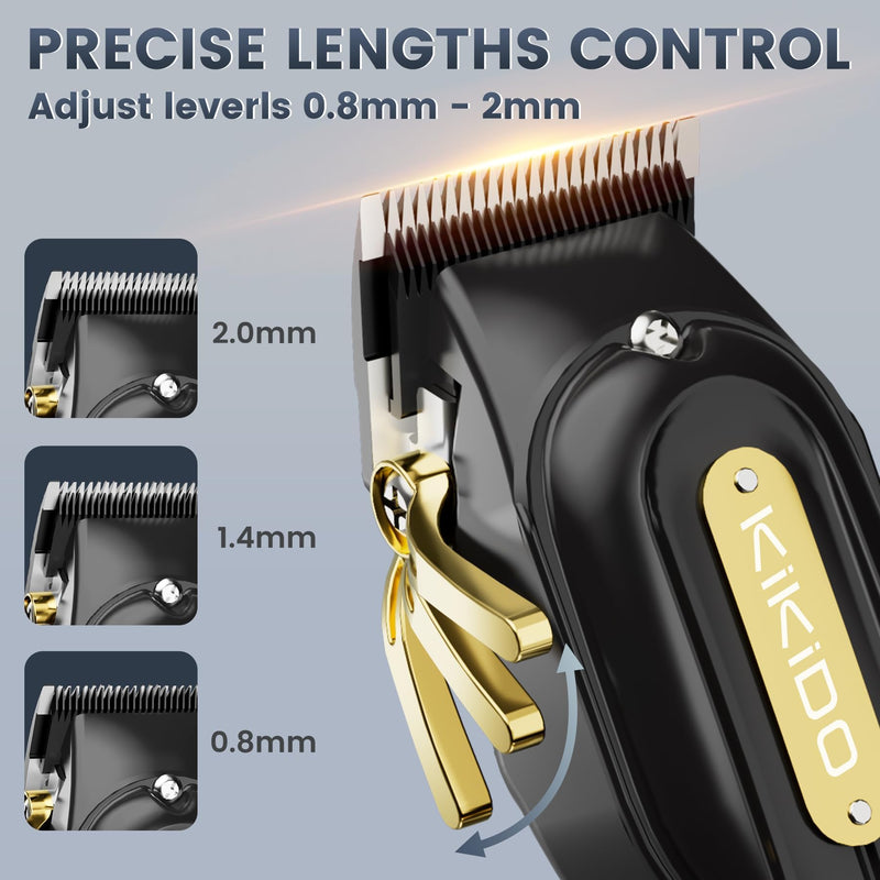 KIKIDO Hair Clippers for Men, Cordless&Corded Hair Clipper, Professional Barber Kit for Hair Cutting & Grooming Set, Mens Hair Clippers with LED Display