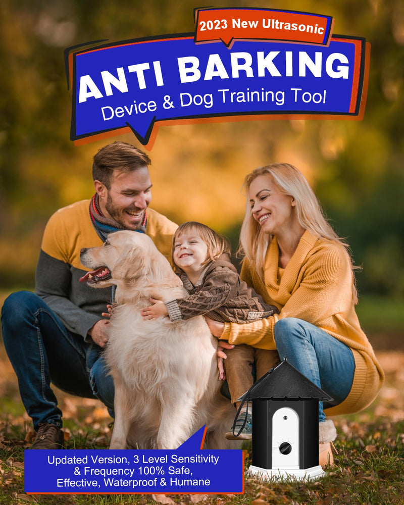 Anti Barking Device, Ultrasonic Dog Barking Deterrent Devices Up to 50 Ft Range, Dog Barking Control Device Bark Box with 3 Modes, Dog Barking Silencer Safe for Dogs & People - PawsPlanet Australia