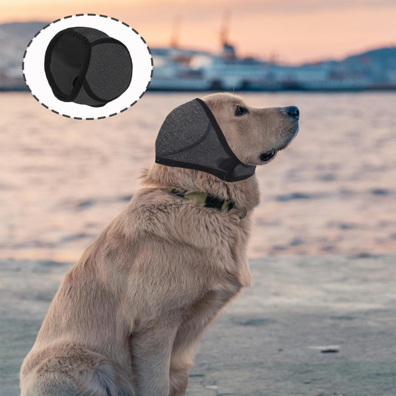 1Pc Dog Ear Protectors, Comfort Dog Snood, Waterproof Adjustable Ear Wrap for Dogs for Anxiety Relief,Swimming,Grooming Pet Cats and Dogs Ear Protector