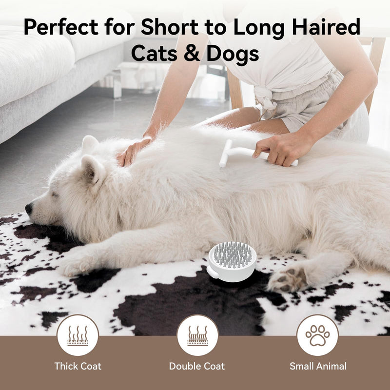 aumuca Pet Deshedding Brush with Silicone Cat Brushes for Massage - PawsPlanet Australia
