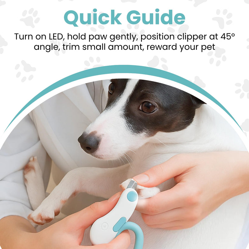 LED Pet Nail Clipper with Safety Guard for Cats & Small Dogs - Claw Trimmer with Light for Nail Bloodline - Razor Sharp Blades for Kitten Bunny Rabbit Bird Ferret Guinea Pig Hamster - PawsPlanet Australia