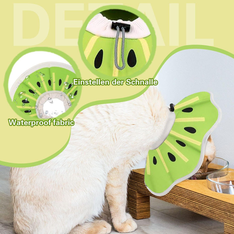 1-Piece Animal Collar Ring, Creative and Cute, Soft and Comfortable, Adjustable Collar, Printed Cat and Dog Donut Protective Cover