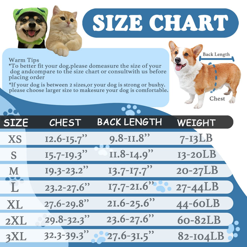 Breathable Dog Surgery Recovery Suit for Male/Female, Professional Dog Recovery Onesie with Zipper After Spay Abdominal Wounds, Anti Licking Cone E-Collar Alternative for Small Medium Large Dog Blue L【Back:17.7"—21.6" Weight:27—44LB】 - PawsPlanet Australia