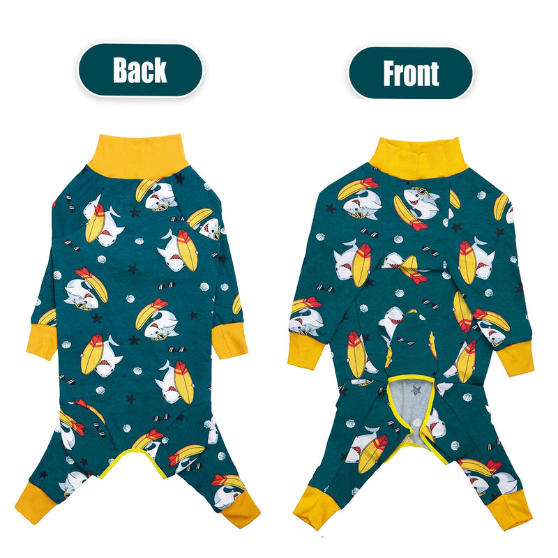 Dog Recovery Suit for After Surgery Female/Male Post-Operative Dogs Onesie Post Spay Neuter Dog Bodysuit After Surgery Dogs Surgical Suit Abdominal Wounds Protector Cone E-Collar Alternative 3XL Shark