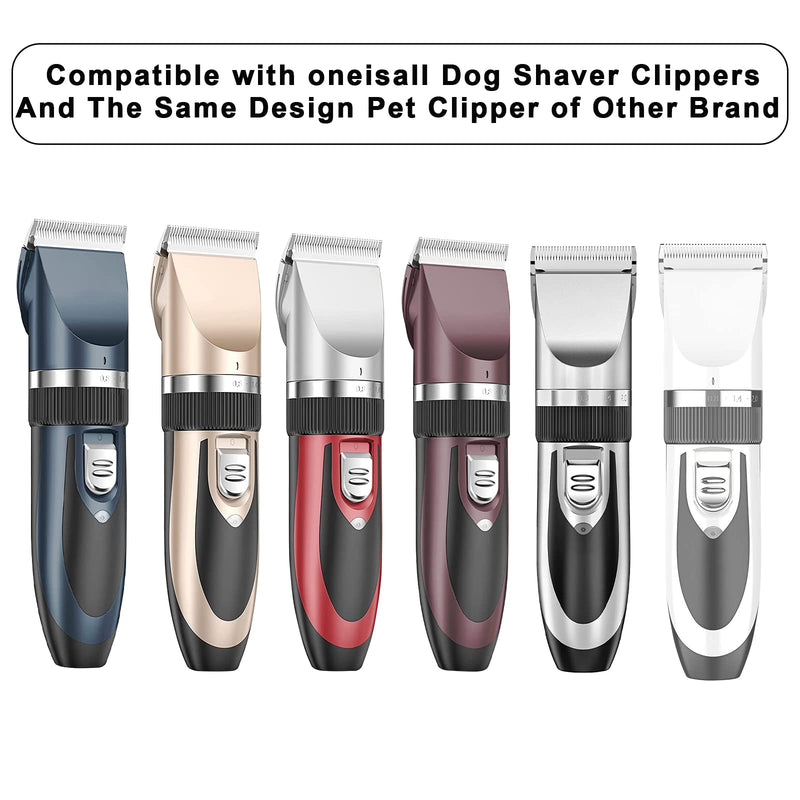 Audoc Dog Grooming Clipper Replacement Blades, Ceramic and Stainless Steel, Low Noise, Fits Oneisall Pet Clippers Silver