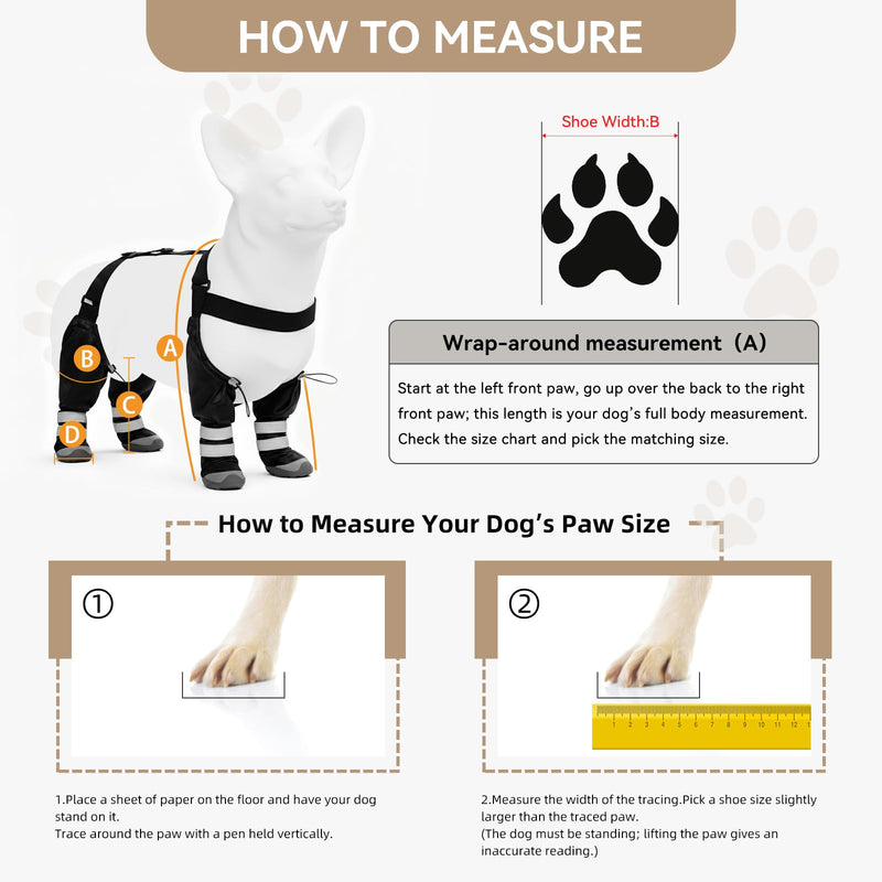 Upgraded Dog Suspender Boots, Waterproof Dog Rain Boot, Anti-Slip Winter Snow Dog Shoes Leggings, Adjustable Suspender Boots for Small Dogs, Paws Protector for Outdoor Dogs Walking Hiking (S) S - PawsPlanet Australia